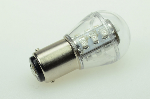 BA15d LED-Miniglobe 25 Lumen 12V AC/DC Gelb 0,7W Signallampe DC-kompatibel 