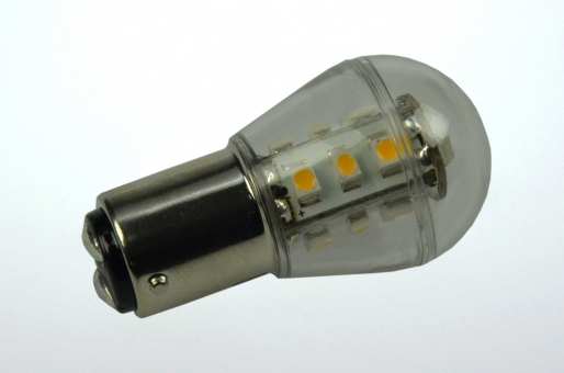 BA15d LED-Miniglobe 140 Lumen 12V AC/DC warmweiss 1,6W dimmbar DC-kompatibel 