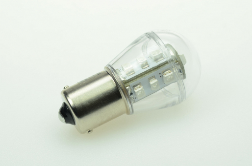 BA15s LED-Miniglobe 51 Lumen 12V AC/DC grün 0,9W Signallampe DC-kompatibel 