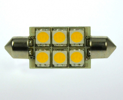S8x42 LED-Soffitte 100 Lumen 12V AC/DC warmweiss 1W dimmbar DC-kompatibel 