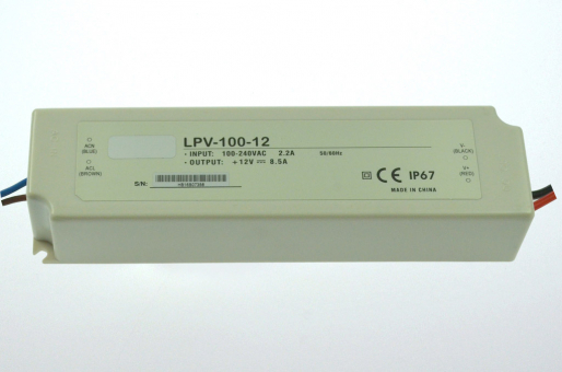 LED-Netzteil, Primär 90-264 Volt / Sekundär 12Volt DC 